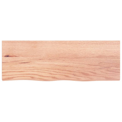 Brown Wall Shelf 80x30x(2-6) cm Treated Solid Oak