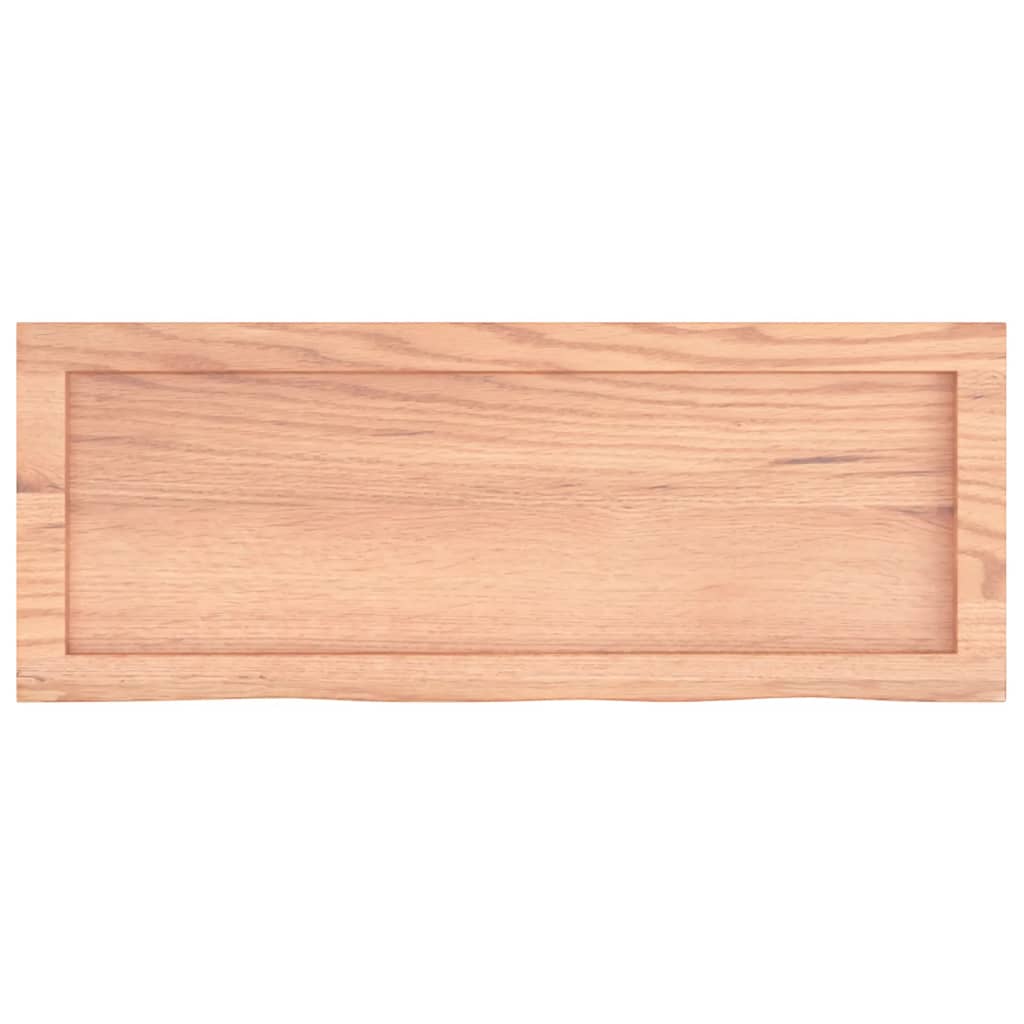 Ripiano Muro Marrone 80x30x(2-6) cm Massello Rovere Trattato | homemem39