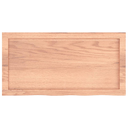 Ripiano Muro Marrone 80x40x(2-4) cm Massello Rovere Trattato | homemem39