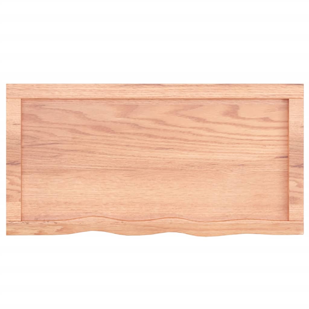 Brown Wall Shelf 80x40x(2-4) cm Treated Solid Oak