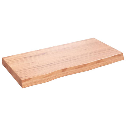 Ripiano Muro Marrone 80x40x(2-6) cm Massello Rovere Trattato