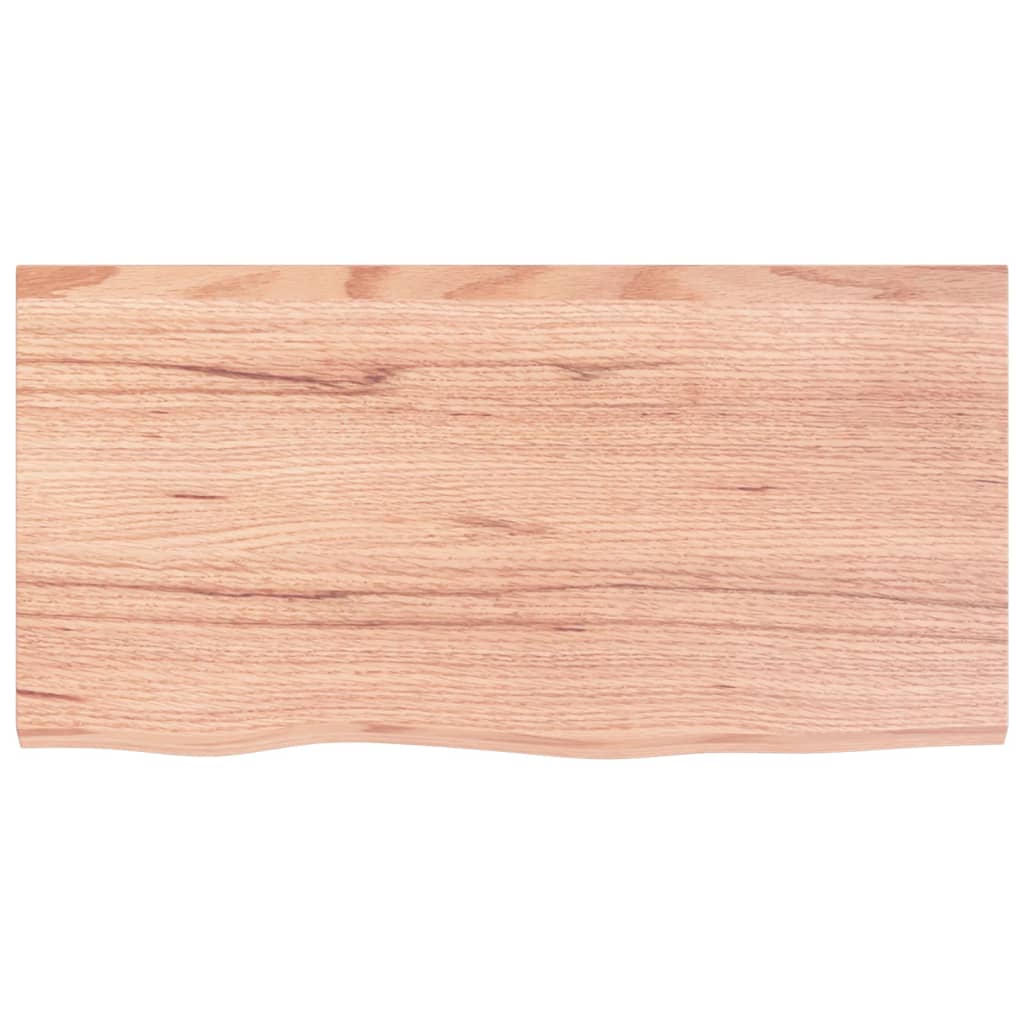 Ripiano Muro Marrone 80x40x(2-6) cm Massello Rovere Trattato