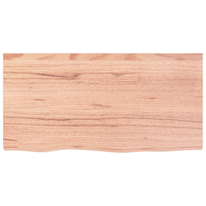 Ripiano Muro Marrone 80x40x(2-6) cm Massello Rovere Trattato