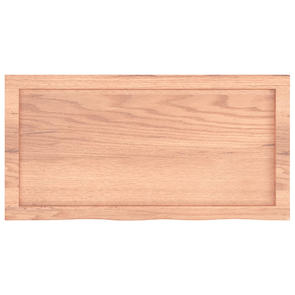 Ripiano Muro Marrone 80x40x(2-6) cm Massello Rovere Trattato | homemem39
