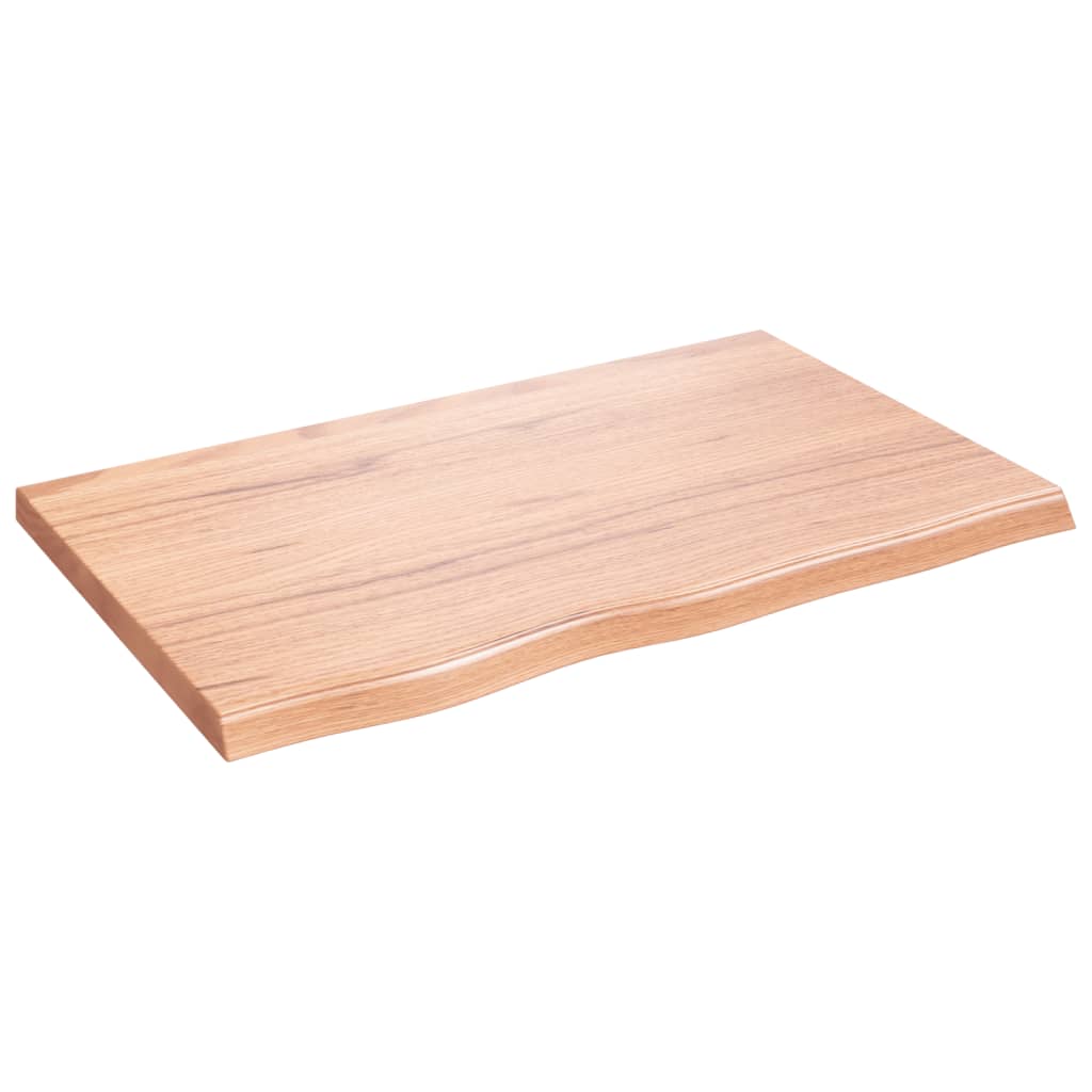 Brown Wall Shelf 80x50x(2-4) cm Treated Solid Oak