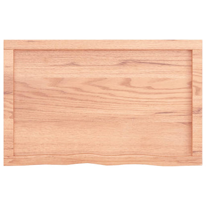 Brown Wall Shelf 80x50x(2-4) cm Treated Solid Oak