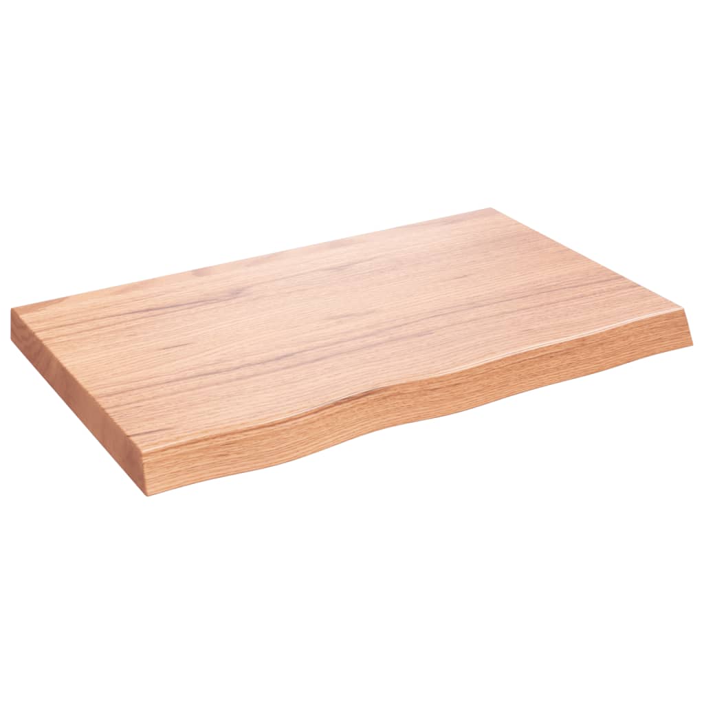 Ripiano Muro Marrone 80x50x(2-6) cm Massello Rovere Trattato | homemem39