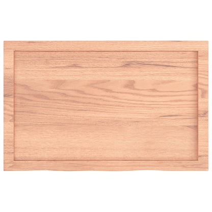 Ripiano Muro Marrone 80x50x(2-6) cm Massello Rovere Trattato | homemem39