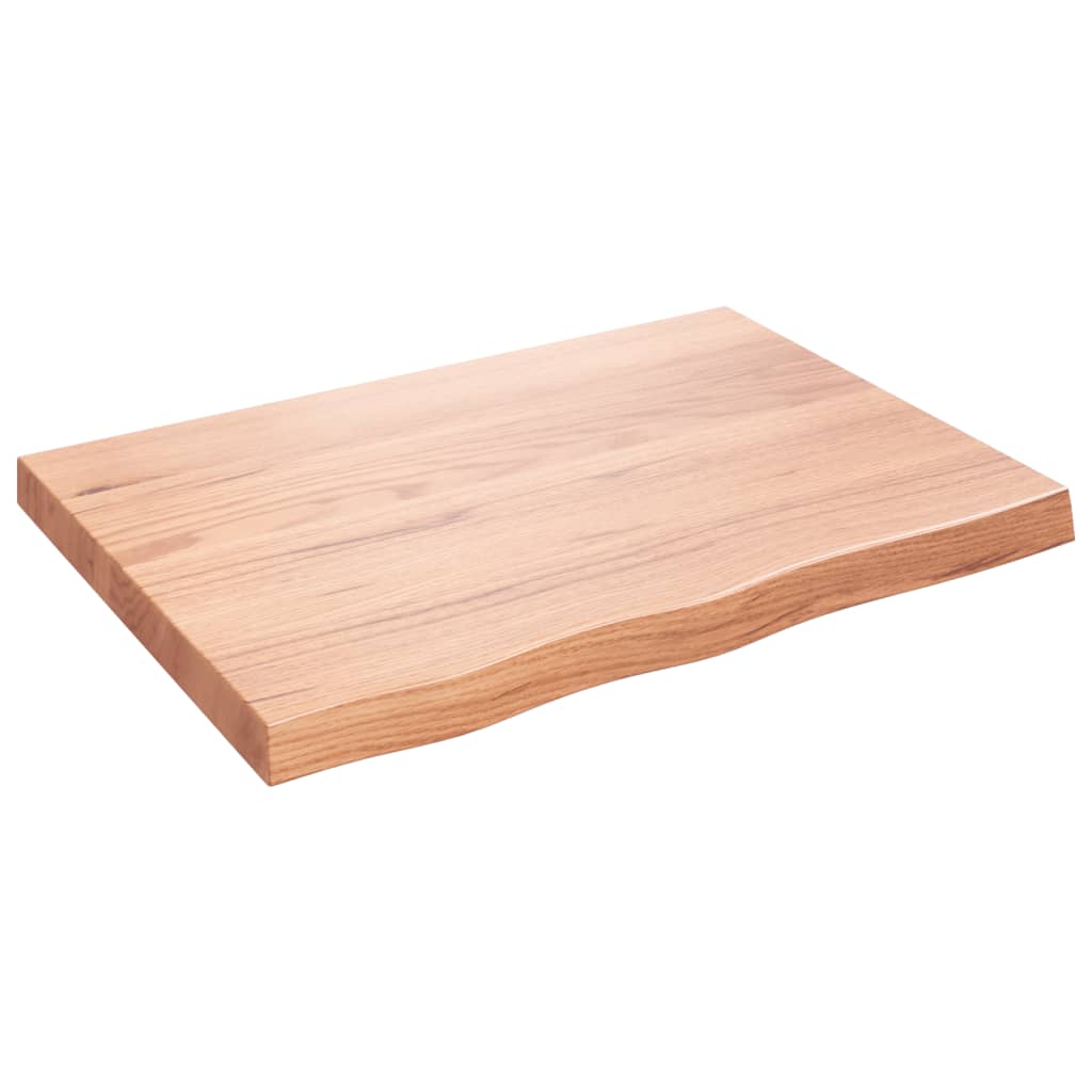 Ripiano Muro Marrone 80x60x(2-6) cm Massello Rovere Trattato | homemem39