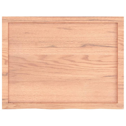 Ripiano Muro Marrone 80x60x(2-6) cm Massello Rovere Trattato | homemem39