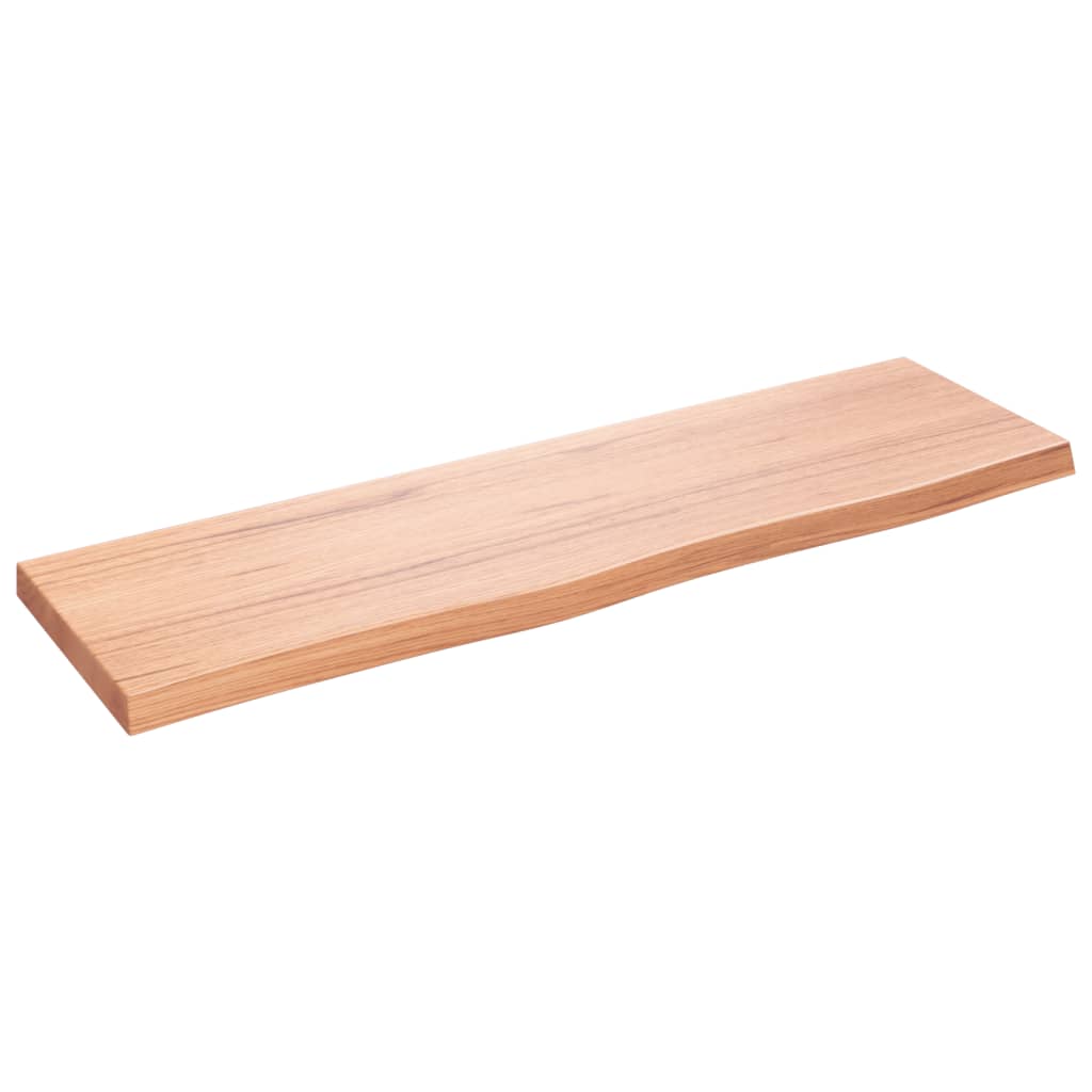 Ripiano Muro Marrone 100x30x(2-4) cm Massello Rovere Trattato | homemem39