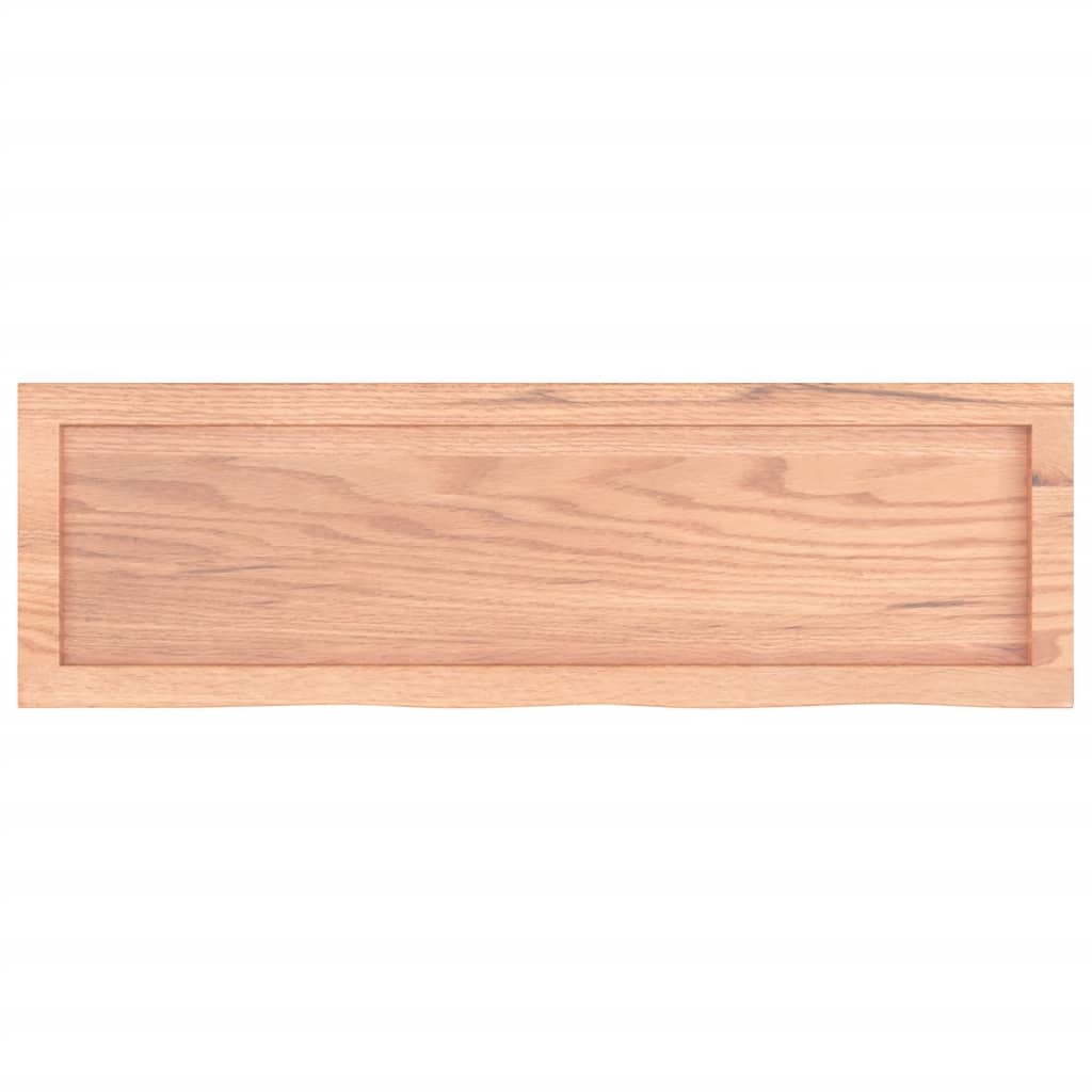 Ripiano Muro Marrone 100x30x(2-4) cm Massello Rovere Trattato | homemem39