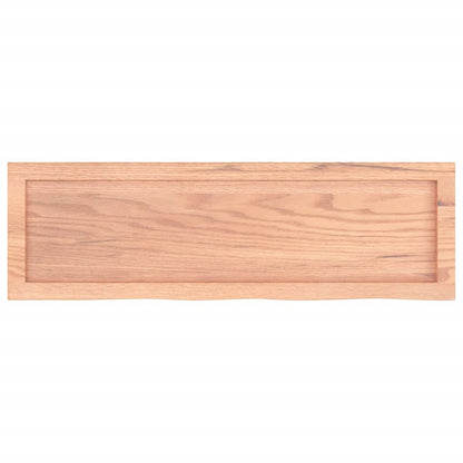 Ripiano Muro Marrone 100x30x(2-4) cm Massello Rovere Trattato | homemem39