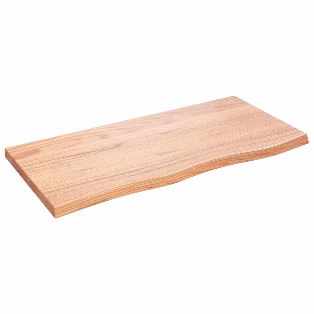 Ripiano Muro Marrone 100x50x(2-4) cm Massello Rovere Trattato