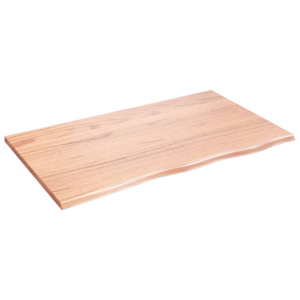 Ripiano Muro Marrone Chiaro 100x60x2cm Massello Rovere Trattato | homemem39