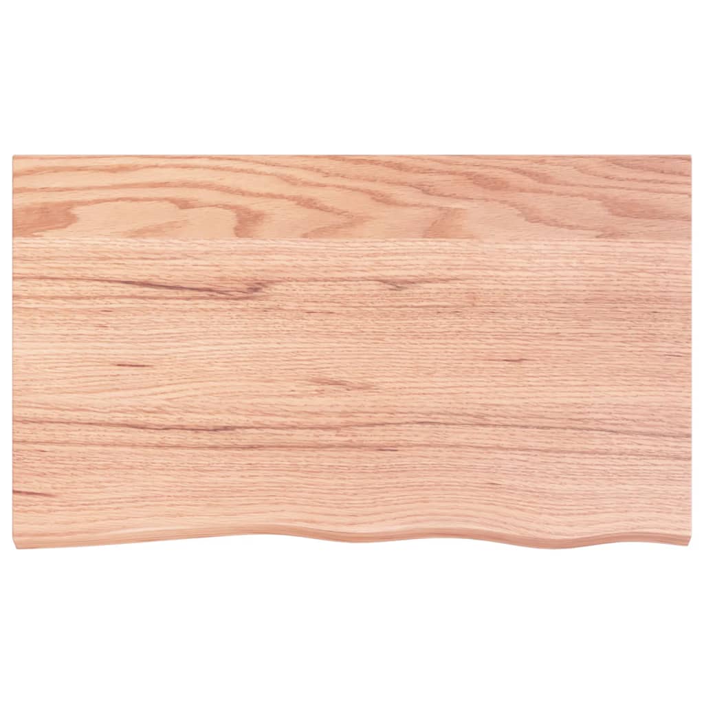 Ripiano Muro Marrone Chiaro 100x60x2cm Massello Rovere Trattato | homemem39