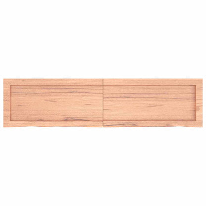 Ripiano Muro Marrone 120x30x(2-4) cm Massello Rovere Trattato