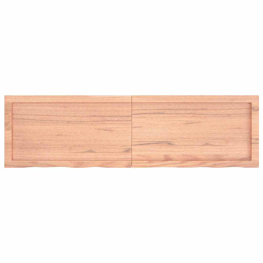 Ripiano Muro Marrone 140x40x(2-4) cm Massello Rovere Trattato | homemem39