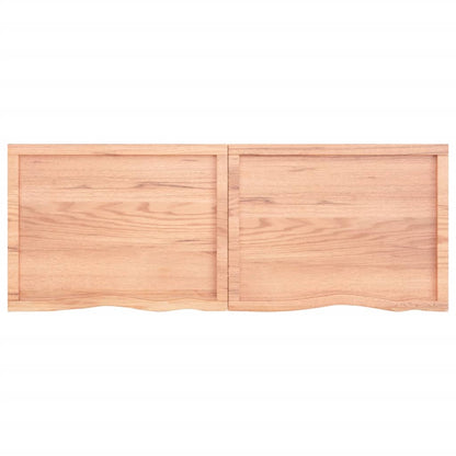 Brown Wall Shelf 160x60x(2-4) cm Treated Solid Oak
