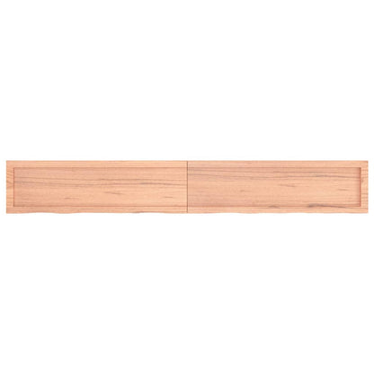 Ripiano Muro Marrone 200x30x(2-6) cm Massello Rovere Trattato - homemem39