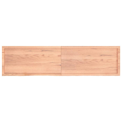 Ripiano Muro Marrone 200x50x(2-4) cm Massello Rovere Trattato - homemem39