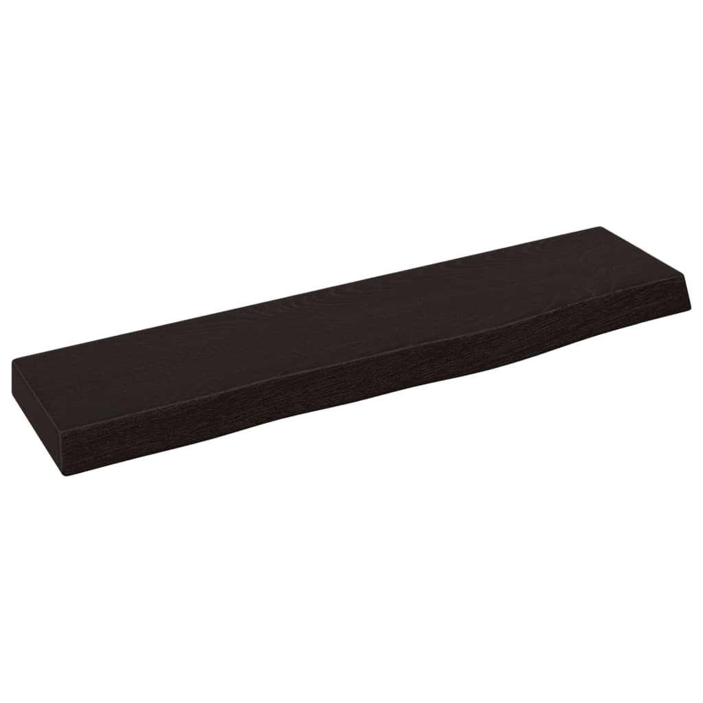 Ripiano Muro Marrone Scuro 40x10x2 cm Massello Rovere Trattato | homemem39
