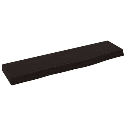 Ripiano Muro Marrone Scuro 40x10x2 cm Massello Rovere Trattato | homemem39