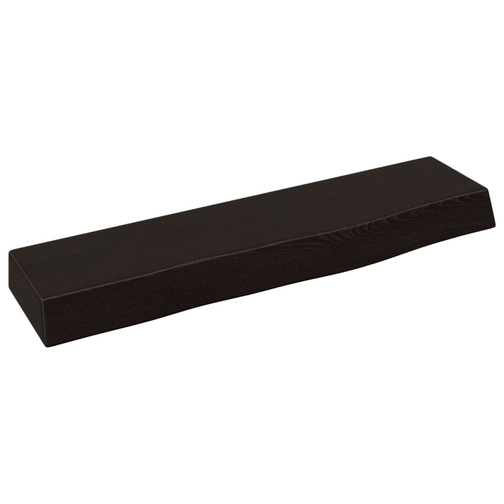 Ripiano Muro Marrone Scuro 40x10x4 cm Massello Rovere Trattato | homemem39