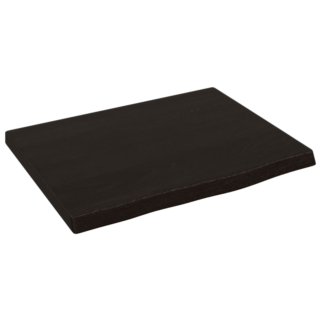 Ripiano Muro Marrone Scuro 40x30x2 cm Massello Rovere Trattato | homemem39