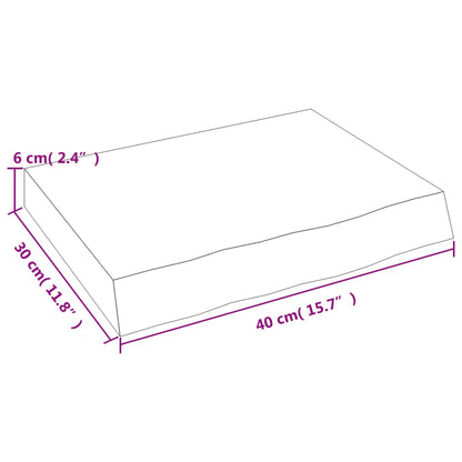 Ripiano Muro Marrone Scuro 40x30x(2-6) cm