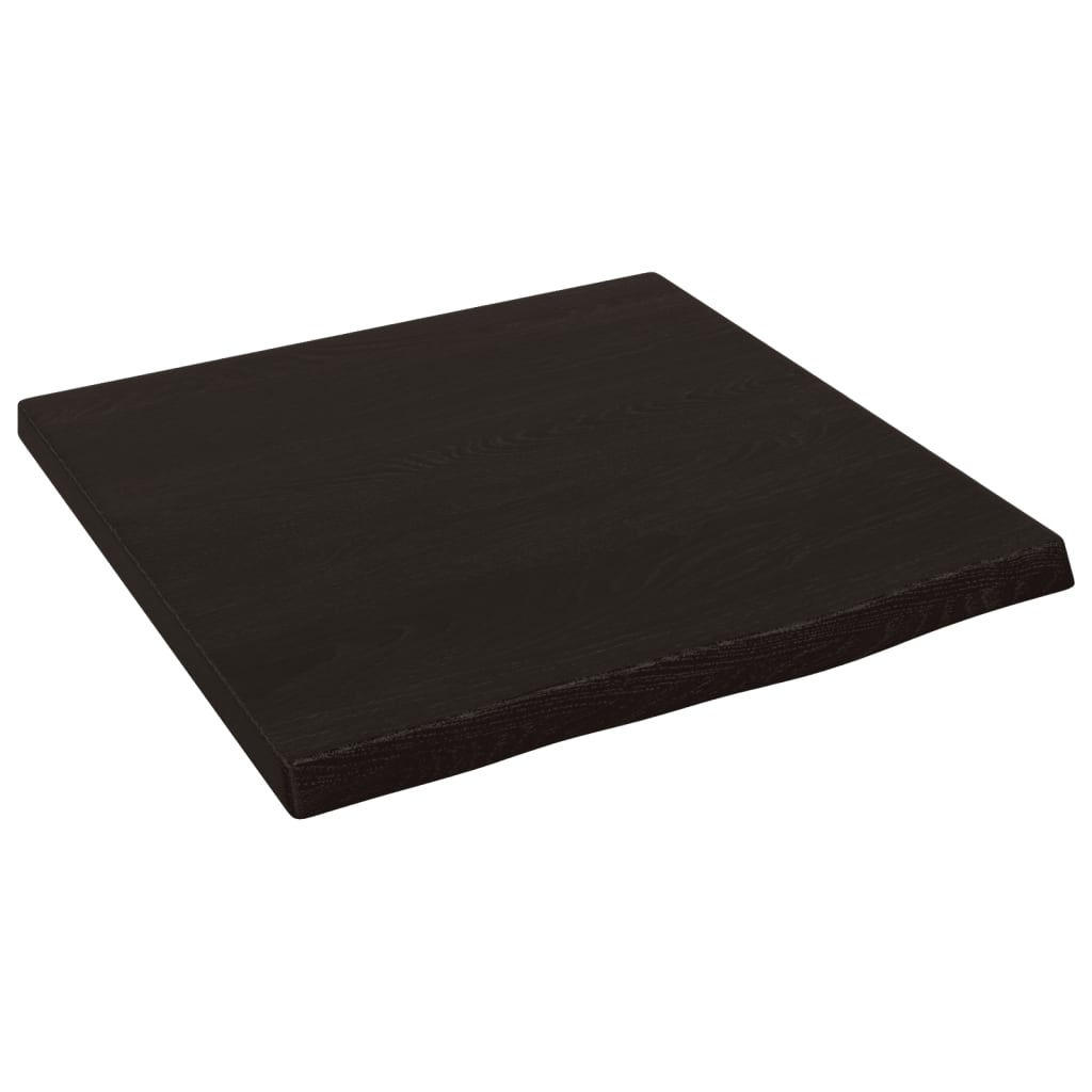 Ripiano Muro Marrone Scuro 40x40x2 cm Massello Rovere Trattato | homemem39