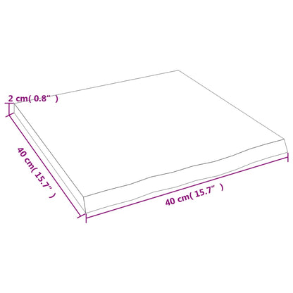 Ripiano Muro Marrone Scuro 40x40x2 cm Massello Rovere Trattato | homemem39