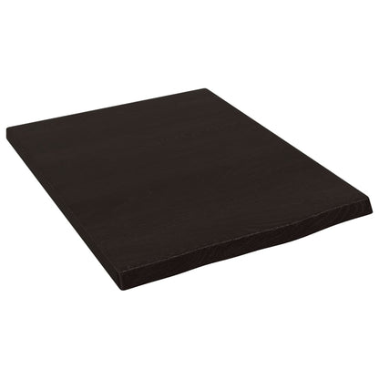 Ripiano Muro Marrone Scuro 40x50x2 cm Massello Rovere Trattato | homemem39