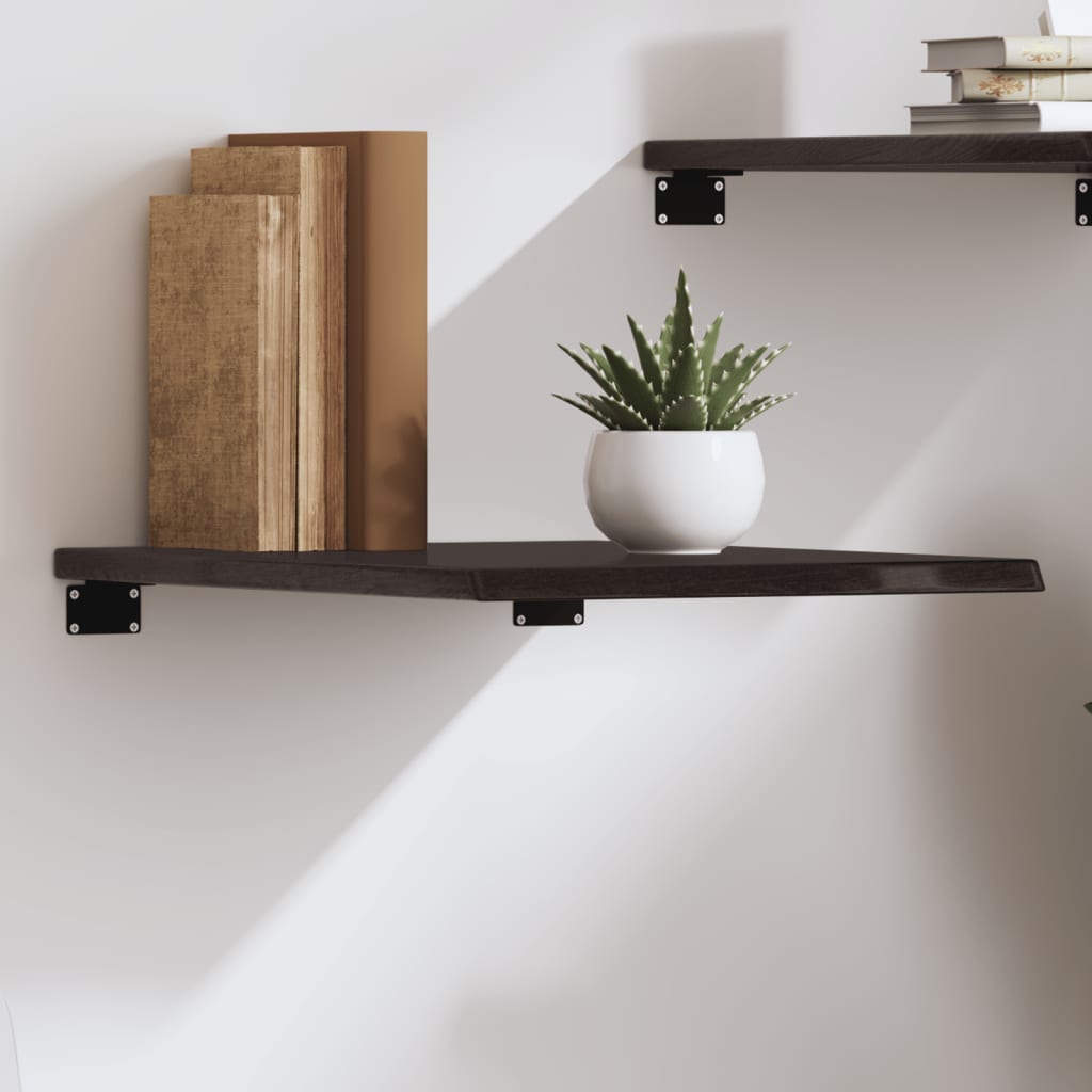 Ripiano Muro Marrone Scuro 40x50x2 cm Massello Rovere Trattato | homemem39