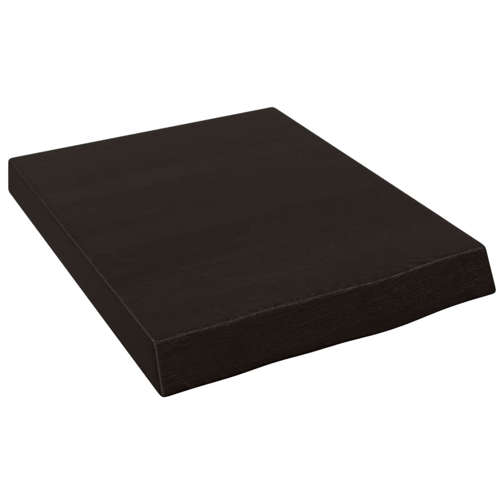 Ripiano Marrone Scuro 40x50x(2-6) cm Massello Rovere Trattato - homemem39