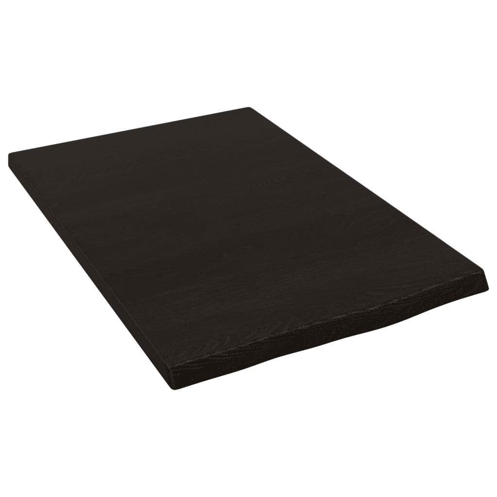 Ripiano Muro Marrone Scuro 40x60x2 cm Massello Rovere Trattato | homemem39