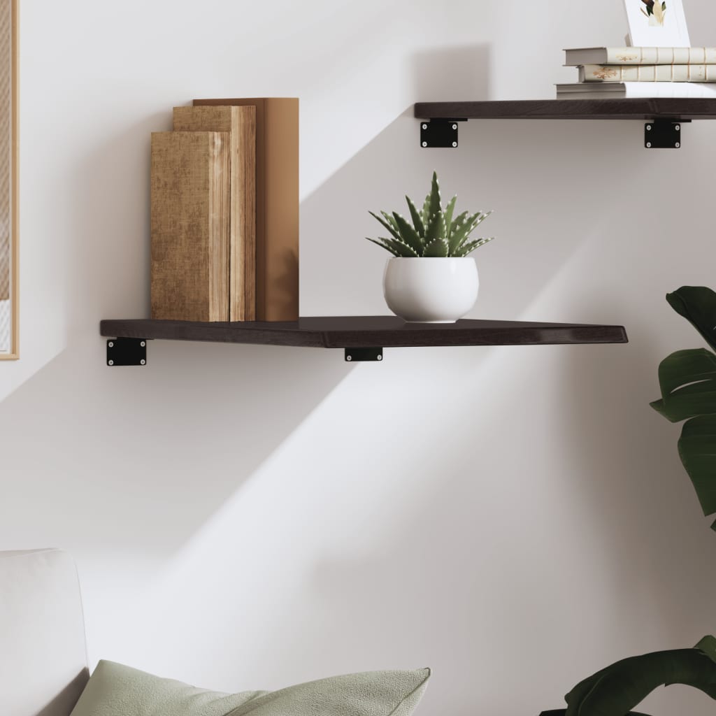 Ripiano Muro Marrone Scuro 40x60x2 cm Massello Rovere Trattato | homemem39