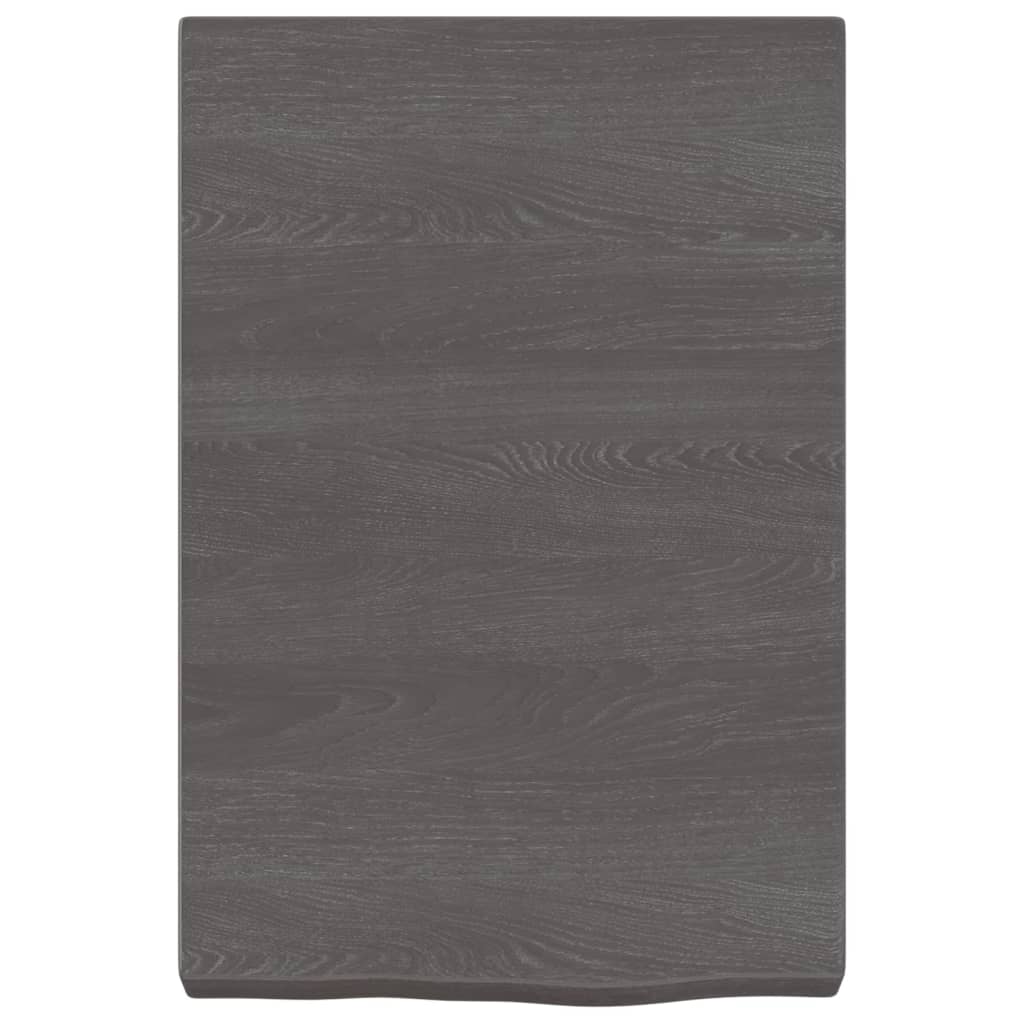 Ripiano Marrone Scuro 40x60x(2-6) cm Massello Rovere Trattato