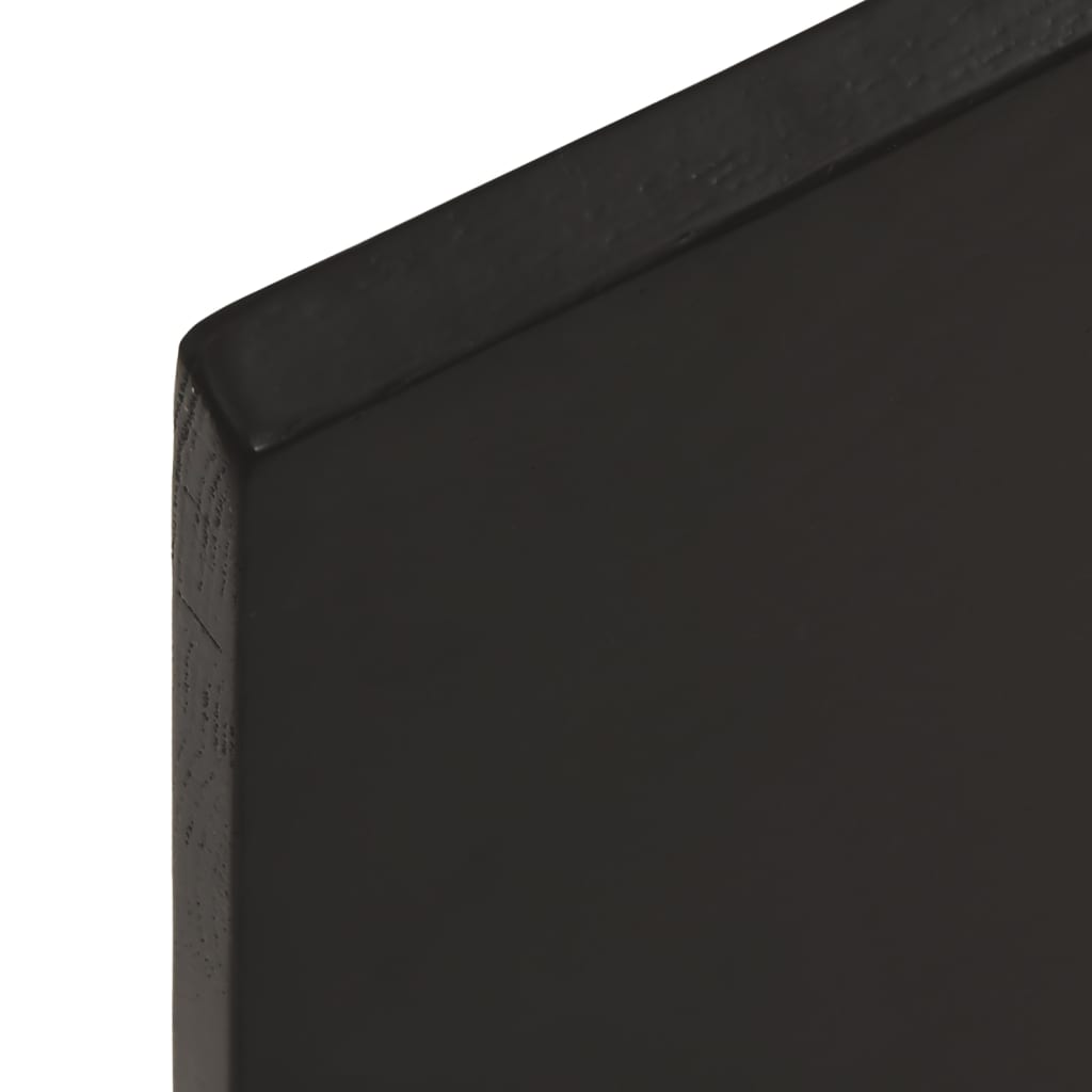 Ripiano Muro Marrone Scuro 60x10x2 cm Massello Rovere Trattato | homemem39