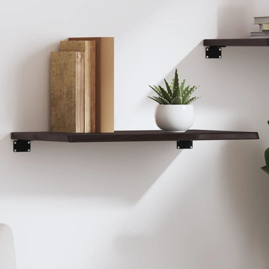 Ripiano Muro Marrone Scuro 60x40x2 cm Massello Rovere Trattato | homemem39