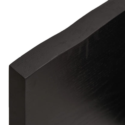 Ripiano Marrone Scuro 60x40x(2-4) cm Massello Rovere Trattato | homemem39