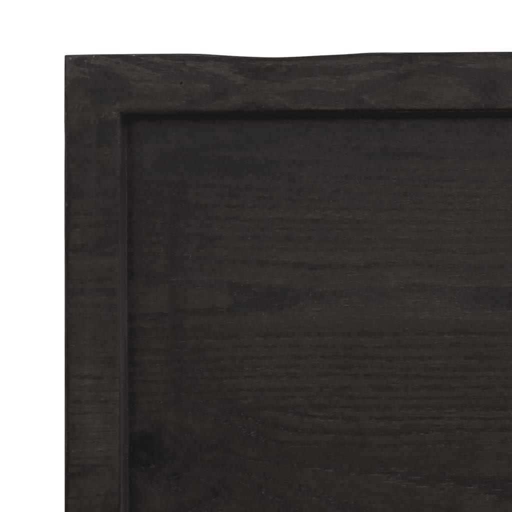 Ripiano Marrone Scuro 60x40x(2-6) cm Massello Rovere Trattato - homemem39