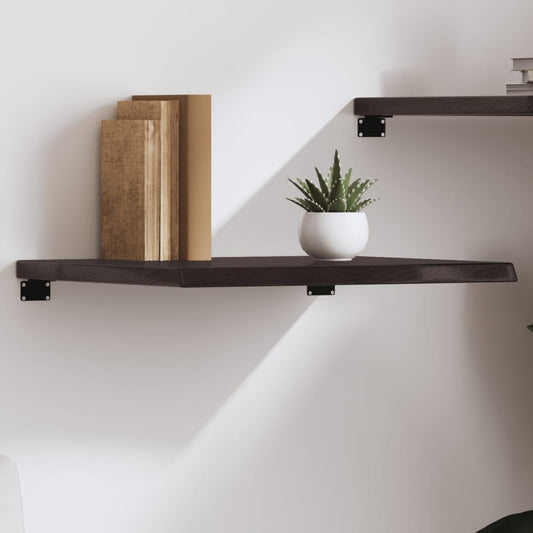 Ripiano Marrone Scuro 60x50x(2-4) cm Massello Rovere Trattato | homemem39