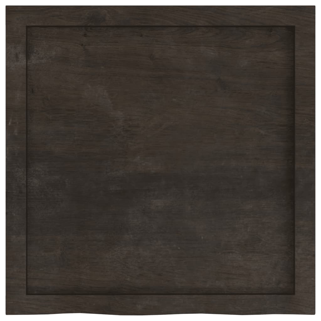 Ripiano Marrone Scuro 60x60x(2-6) cm Massello Rovere Trattato - homemem39