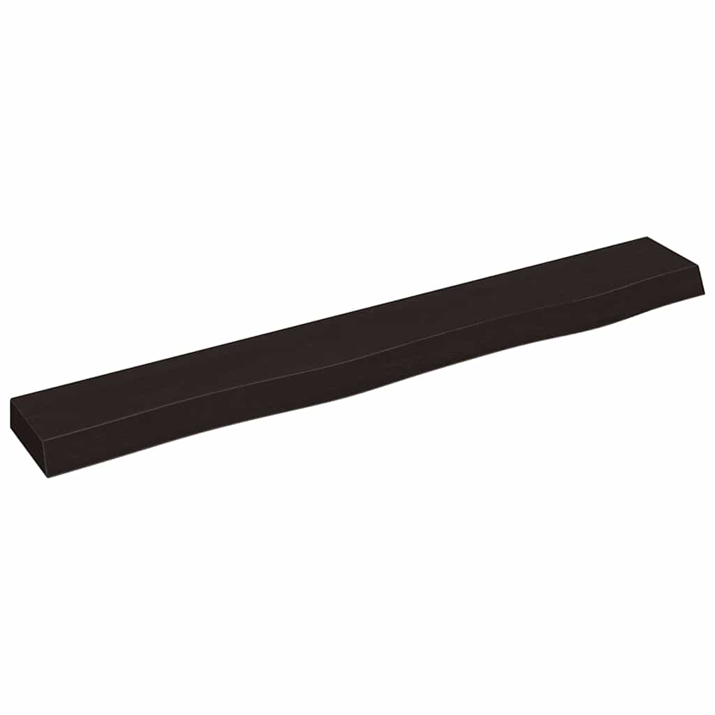 Ripiano Muro Marrone Scuro 80x10x4 cm Massello Rovere Trattato | homemem39
