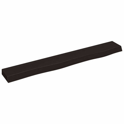 Ripiano Muro Marrone Scuro 80x10x4 cm Massello Rovere Trattato | homemem39