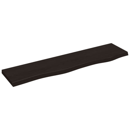 Ripiano Muro Marrone Scuro 80x20x2 cm Massello Rovere Trattato | homemem39