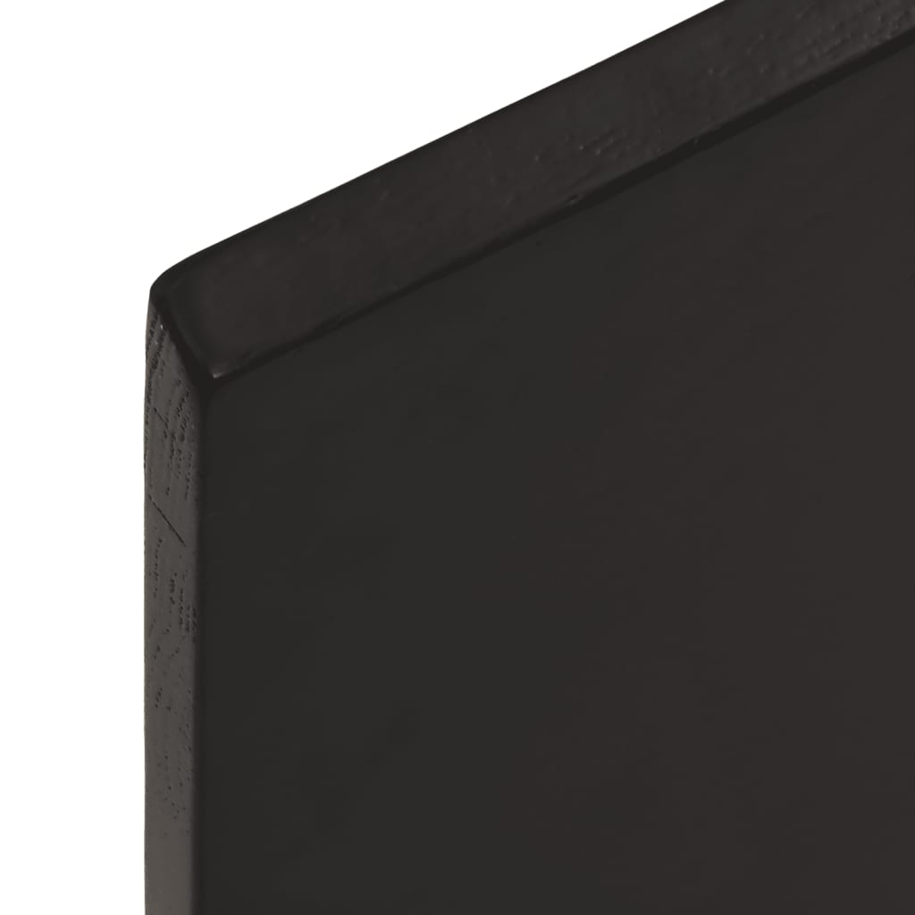 Ripiano Muro Marrone Scuro 80x20x2 cm Massello Rovere Trattato | homemem39