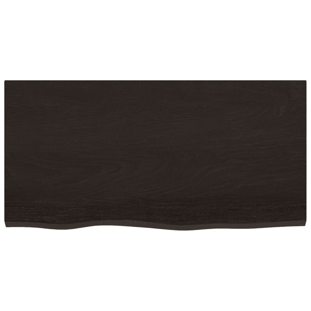 Ripiano Marrone Scuro 80x40x(2-6) cm Massello Rovere Trattato - homemem39