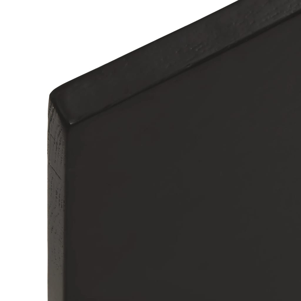 Ripiano Muro Marrone Scuro 100x60x2 cm Massello Rovere Trattato | homemem39